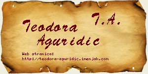 Teodora Aguridić vizit kartica